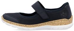 RIEKER Pantofi dama, Rieker, N42B0-14-Albastru-Inchis, casual, piele ecologica, cu talpa joasa, albastru inchis (Marime: 38)