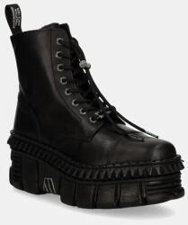 New Rock bőr bakancs CRUST NEGRO + TOWER CASCO NEGRO fekete, női, platformos, M-WALL083CCT-S6 - fekete Női 39