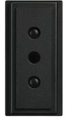 Legrand Priza standard italian 2P+T 10A 250V ac negru, Living Now (KG4113)