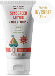 Wooden Spoon Loțiune de corp cu protecție solară Baby & Family SPF 50 WoodenSpoon 150 ml