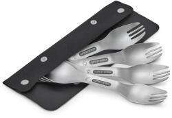 black+blum Steel Spork Set utazó kanál-villa 20, 5cm szett 4részes (OL-SP001)
