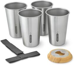 black+blum Steel Cup Set utazó pohár 0, 50l szett 4részes (OL-CUP001)