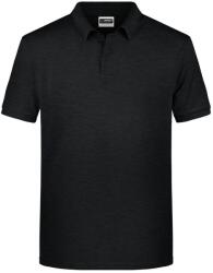 Daiber Tricou polo pentru bărbați din bumbac organic 8010 - Negru prespălat | M (8010-1755441)