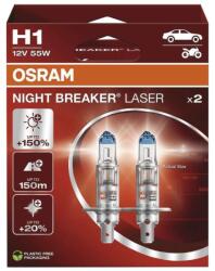OSRAM H1 fényszóró izzó 12V 55W NIGHT BREAKER LASER 2db/doboz (C2608.1)