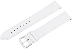 Karóra szíj, fehér színű bőrszíj, 100+140 mm / 22 mm XXL (6462-9)