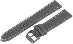 MERION karóra szíj, szürke színű, 20 mm (fehér varrással) (6337-4)