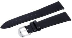  Karóra szíj, varrás nélküli, fekete színű bőrszíj, mérete 75+115 / 22 mm (6559-9)