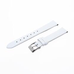  Karóra bőrszíj, varrás nélküli dizájn, fehér ezüst színű, 65+105 mm/14 mm (6578-4)