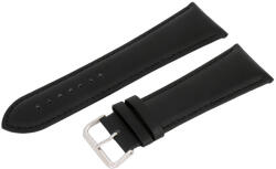 Karóra szíj, varrott és bélelt dizájn, fekete színű, varrott, 85+125 mm / 30 mm XL (6591-0)