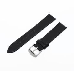 Karóra szíj, varrás nélküli, fekete színű bőrszíj, mérete 75+115/18 mm (6559-8)