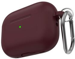  Phoner Simple Apple Airpods Pro 2 szilikon tok, csuklópánttal, burgundi