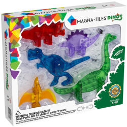 Magna-Tiles Dinos, set 5 figurine magnetice Jucarii de constructii magnetice