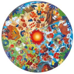 Hape Puzzle copii epoca de piatra, cu lumini led (102 piese) (E1638A) - drool Puzzle