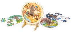 Hape Puzzle din Lemn copii - Set 4 Anotimpuri (10, 12, 16 si 18 piese) (E1653K) Puzzle