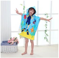  Prosop de baie si plaja, tip pelerina halat cu gluga, model scafandru pentru copii, PEL01WZ8 (ESELL-W-jolly_PEL01WZ8) Prosop