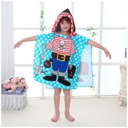  Prosop de baie si plaja, tip pelerina halat cu gluga, model pirat pentru copii, PEL01WZ1 (ESELL-W-jolly_PEL01WZ1) Prosop