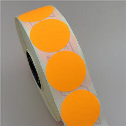  SECURITY PERFORATION 35mm körcímke BIZTONSÁGI bevágás (2000 db /40gy) - Fluo NARANCS