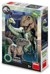 Dino Puzzle neon Jurasic World, 100 piese - DINO TOYS (38425) Puzzle