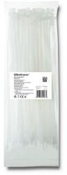 Qoltec Önzáró kábelkötegelő | 4.8*300mm | 100 db | Nylon66 | UV | Fehér (52207)