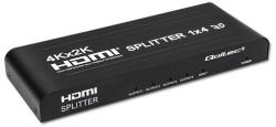 Qoltec Aktív HDMI Elosztó 4 x HDMI 4K x 2K | 3.4Gb/s | Magas stabilitás (51798)