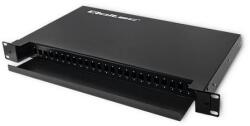 Qoltec optikai kapcsolótábla csúszó ODF sínre | 24 port | SC / SX (54480)