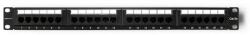 Qoltec Patch panel RACK | 24 port | cat. 6 UTP | Fekete (54475)