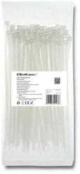 Qoltec Önzáró kábelkötegelő | 4.8*200mm | 100 db | Nylon66 | UV | Fehér (52203)