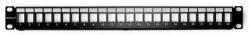 Qoltec Patch panel RACK | 24 port | UTP üres | Fekete (54479)