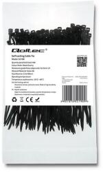 Qoltec Önzáró kábelkötegelő | 2.5*100mm | 100 db | Nylon66 | UV | Fekete (52190)