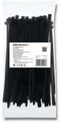 Qoltec Önzáró kábelkötegelő | 4.8*200mm | 100 db | Nylon66 | UV | Fekete (52204)