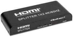 Qoltec Aktív HDMI Elosztó 2 x HDMI 4K x 2K | 6 Gb/s | 60Hz | Magas stabilitás (51797)