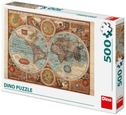 Dino Puzzle Harta lumii, 500 piese - DINO TOYS (38451) Puzzle