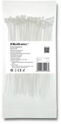 Qoltec Önzáró kábelkötöző | 2.5*150mm | 100 db | Nylon66 | UV | Fehér (52193)