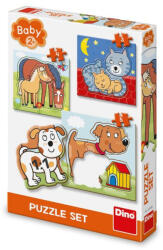 Dino Puzzle 3 in 1, Animalele si puii lor - DINO TOYS (38384) Puzzle