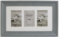 Kenro Bergamo Grey multi képkeret, 3db 10x15, faerezet hatás, szürke (KE-BERG1015GR-3)