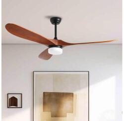 ZEVENTI - Ventilator de tavan LED GINOSA LED/18W/230V Wi-Fi Tuya negru/stejar + telecomandă (ZV0043)
