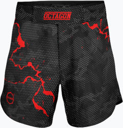 Octagon Férfi edzőnadrág Octagon Marble Camo MMA terepszínű piros