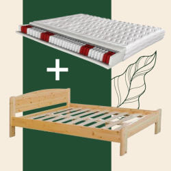  Henrik fenyő ágyváz alacsony lábvéggel 180 +kétoldalas, közepesen kemény 180x200 matraccal