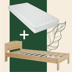 Henrik fenyő ágyváz alacsony lábvéggel 90x200 + prémium 7 zónás 90x200 matraccal