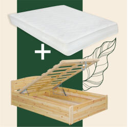  Henrik fenyő ágyneműtartós ágy 160 + kemény 160x200 matraccal