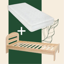  Anikó fenyő ágykeret + Kemény 90x200 matraccal