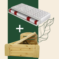  Anikó fenyő ágyneműtartós ágy jobb OLDALRA nyílós 90 + kétoldalas, közepesen kemény 90x200 matraccal