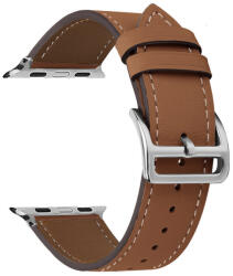 Gigapack Apple Watch Series 10 42 mm GIGAPACK Pótszíj Egyedi Méret, Valódi bőr, Világosbarna