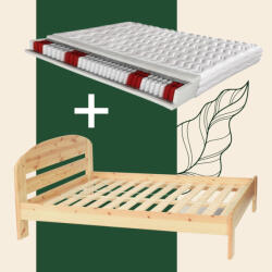  Anikó fenyő ágykeret 180 + kétoldalas, közepesen kemény 180x200 matraccal