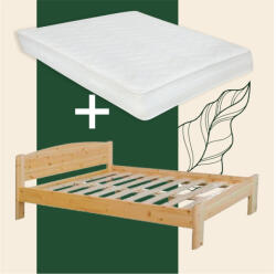  Henrik fenyő ágyváz alacsony lábvéggel 180 + kemény 180x200 matraccal