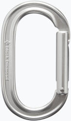 Black Diamond Fekete Dimaond Oval Keylock karabiner polírozva