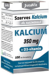 JutaVit Organic Calcium 350 mg + Vitamin D3 (100 Comprimate)