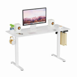 LVN System Elektromosan állítható magasságú íróasztal - 140x60cm fehér ülő-/állómunkához - LVN System Lite LV1716 (LV1716)