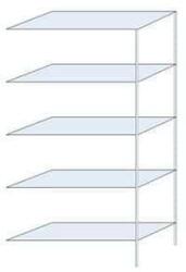 SCHULTE Lagertechnik Ogmios fém polcállvány, hozzáépíthető, 200 x 100 x 40 cm, 1300 kg, 5 polc, horganyzott - manutan - 94 983 Ft