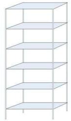 SCHULTE Lagertechnik Ogmios fém polcállvány, alapkivitel, 250 x 100 x 40 cm, 1700 kg, 6 polc, horganyzott - manutan - 159 423 Ft